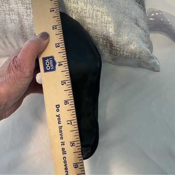 Guess Black Zipper Unique Sheer Net Suede Peep Toe Stiletto Heel Boot Shoe SZ9.5 - Picture 15 of 16